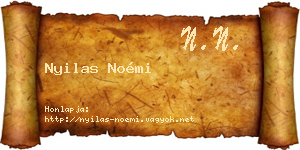Nyilas Noémi névjegykártya